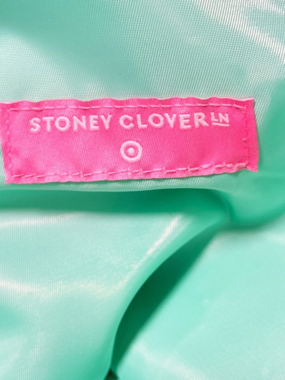 Stoney Clover Lane x Target Aqua Terry Backpack Happy Love Love Gold Tone
